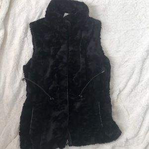 NEW plush black vest